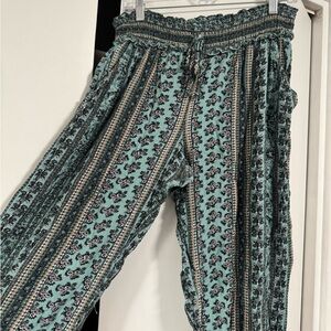 Printed Bohemian Wide Leg Pants